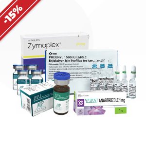 Verpackung Ein Kurs zum Abnehmen und zur Gewichtszunahme. Primobolan oder Boldenon + Testosteron