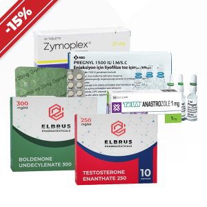 Verpackung Langer Kurs zum Aufbau von Muskelmasse. Anapolon + Boldenon oder Primobolan