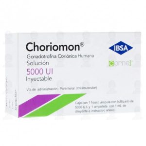 Verpackung Choriomon HCG 5000 IE 1 Fläschchen