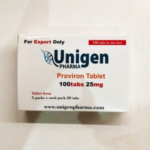 Verpackung Unigen Proviron 25 mg 100 Tabletten
